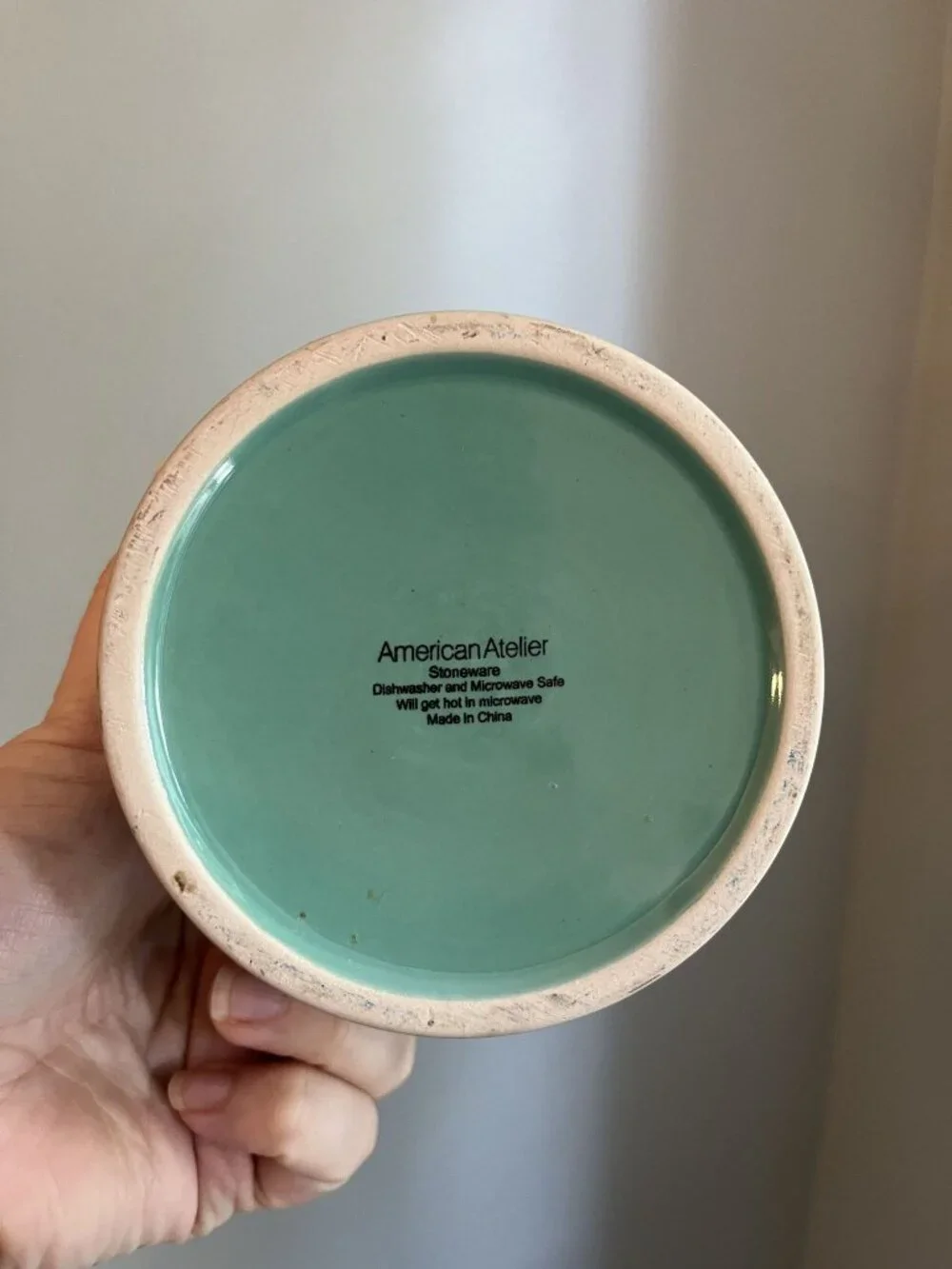 American Atelier Ceramic Salt Crock Green One Pint